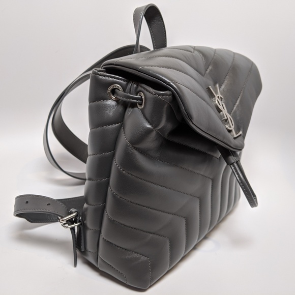 SOLD Saint Laurent LouLou Grey Backpack - Picture 5 of 8